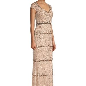 Mac Duggal Embellished Cap Sleeve Gown Size 10